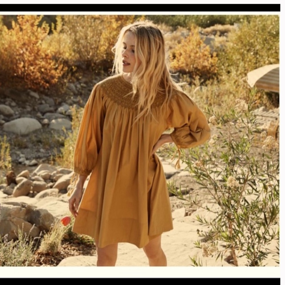 Doen theda dress in wheat